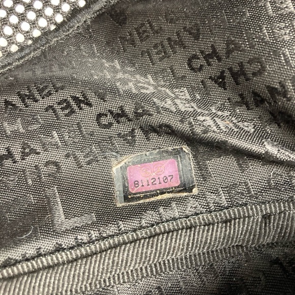 Chanel Black Woven Linen and Leather CC Logo Cut Out Tote Bag - Picture 5 of 9